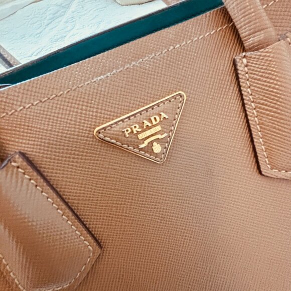 Prada Saffiano Cuir Leather Double Bag - Picture 6 of 7
